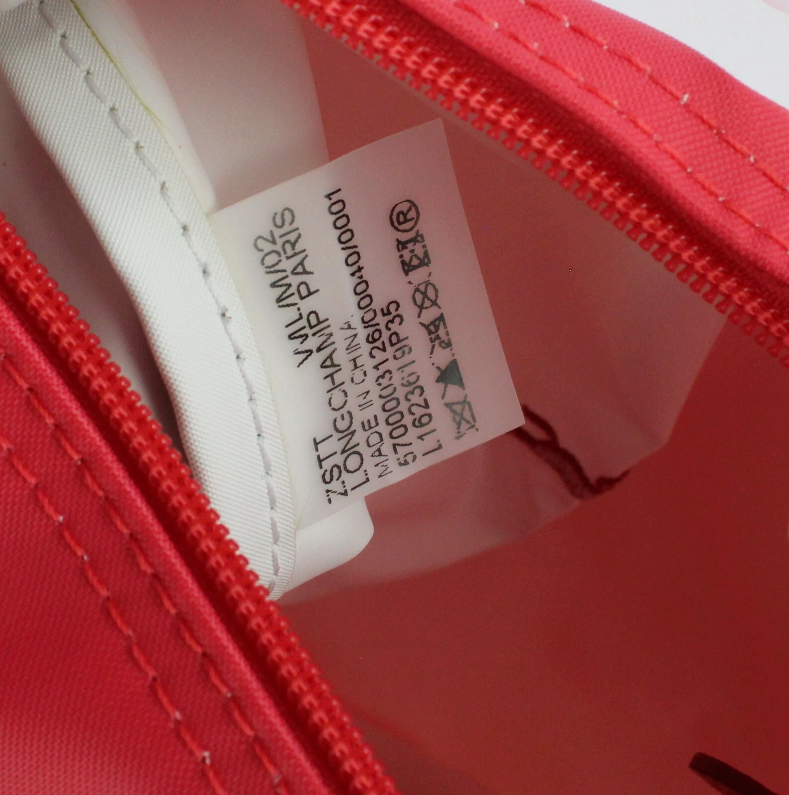 Borsa tote nuova con etichette Longchamp Medium Le Pliage Club finitura pelle POMEGRANTE prezzo al dettaglio $155