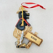 VTG‼ Smith River Forge Alaska Souvenir Ornament Black Bear Fishing Buddy • NEW‼