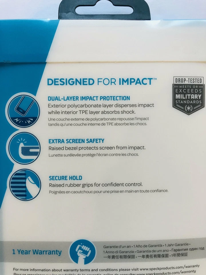 Speck iPhone X Candyshell Grip No Slip Grip Bezel Screen Protection Teal Pink Se - Image 4 of 4