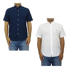 Polo Ralph Lauren Short Sleeve "RL Untucked Fit" Seersucker Shirt with Pony