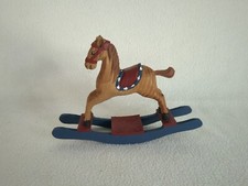 VINTAGE Rocking Horse Decoration Toy All Wood Carved
