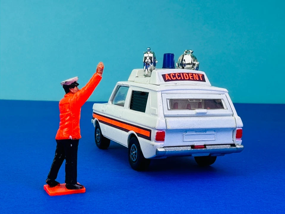 1:43 CORGI TOYS #461 Range Rover Vigilant POLICE Whizzwheels 1973 Dinky Land - Bild 3 von 4