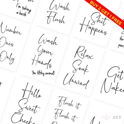 Badezimmer Drucke Schrift Stil Wandkunst Lustiges Poster. Hochwertige Toilette Haus Bilder