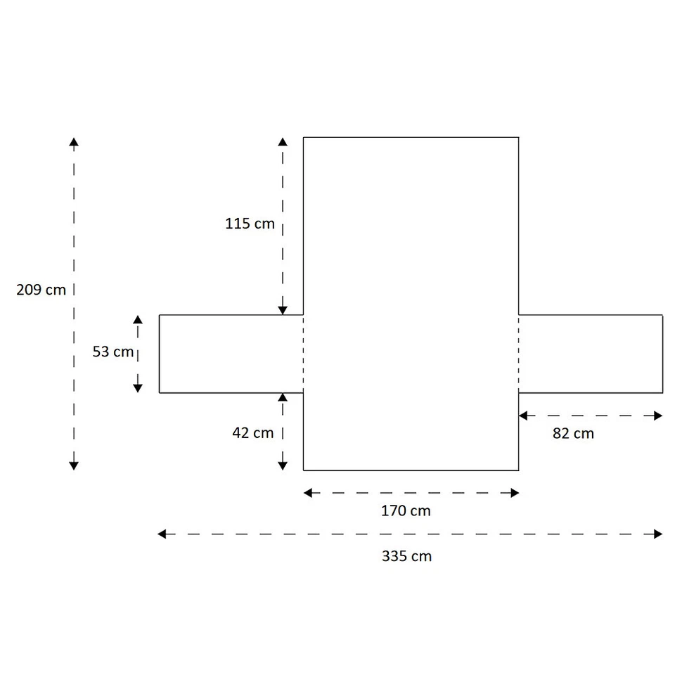 Copridivano 3 Posti Salvadivano Double Face con Seduta 170 cm Made in Italy 590 - Immagine 2 di 3