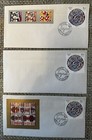 THREE DIFFERENT 1980 YAACOV AGAM FRANCE FDC ENVELOPES, BRAND NEW — photo 2
