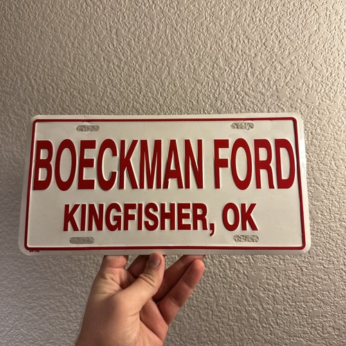 1990s Boeckman Ford License Plate Kingfisher Oklahoma License Plate eBay