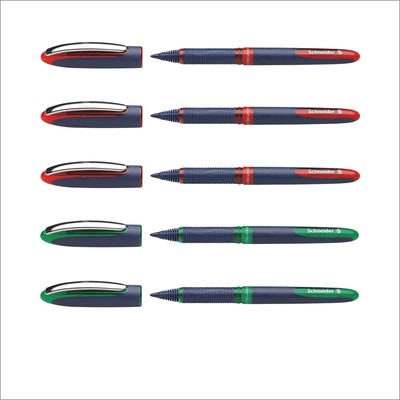 Tintenroller Schneider One Business 0.6mm Lehrerset - 3 x Rot, 2 x Grün