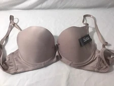 NWT SZ 34C MAMIA BEIGE BRA style# BR4177P RN 65914 tan color UNDERWIRE PUSH UP
