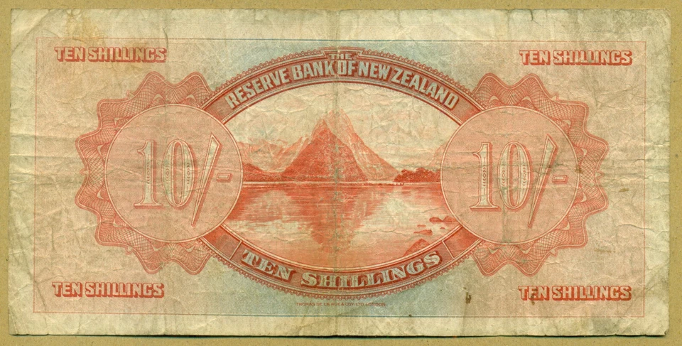 New Zealand 1934 Ten Shilling Serial# 1Y 103785 - Image 2 of 2