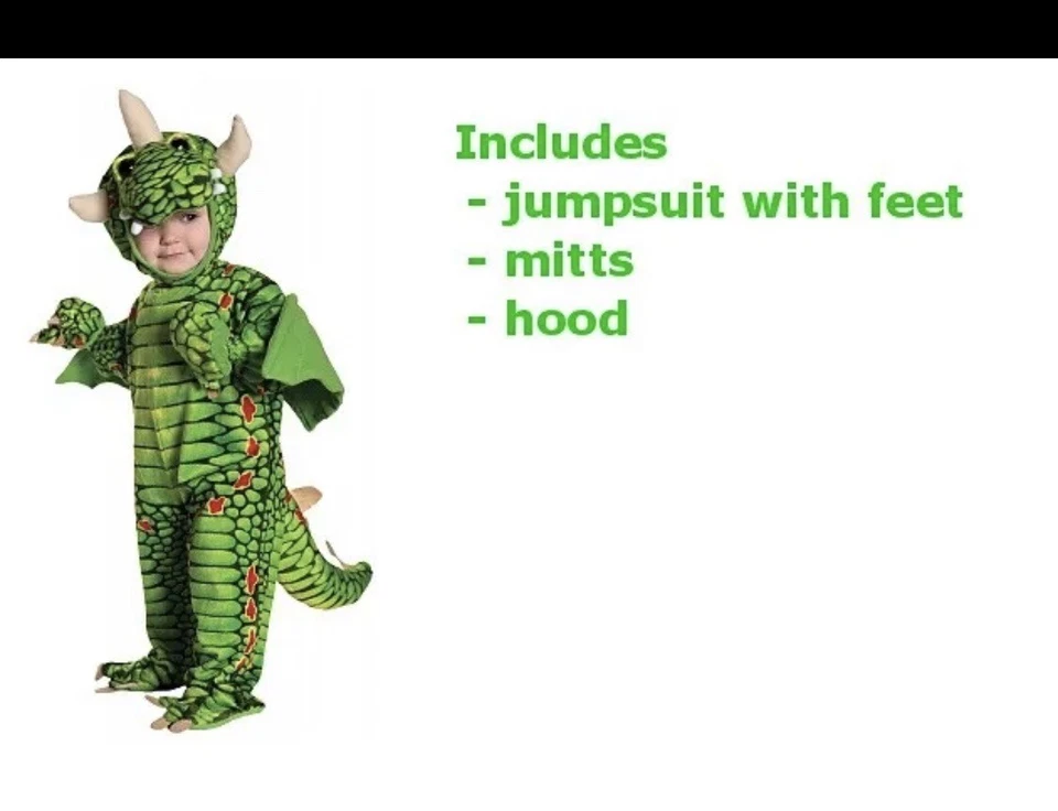 Костюм дракона ребенка ясельного возраста Kids карнавальный костюм размер M - Изображение 3 из 4