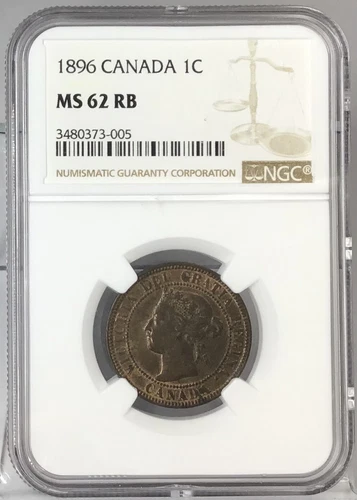 1896 Canada 1C NGC MS62 RB #
