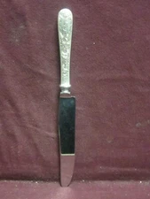 S Kirk & Son STERLING OLD MARYLAND ENGRAVED FRENCH KNIFE 8 7/8"  monogram F 