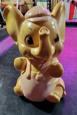 Vintage Sanitoy Baby Pink Elephant Dumbo Rubber Squeaky Toy USA