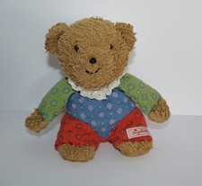 Vintage Sigikid Bär Teddy Frottee Teddybär bunt Stofftier Kuscheltier Halstuch