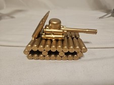 Trench Art - Tank and Plane - Gold In Great Condition See Photos