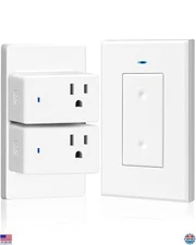 Wireless Remote Control Outlet Switch Kit, 100ft Range, 2 Outlets, FCC Listed