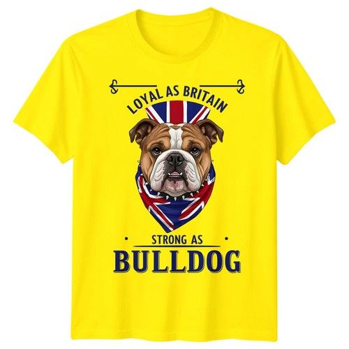 Union Jack Bulldog T-Shirt British Great Britain & UK Flag Tee For Adults Kids#5 - Picture 22 of 22