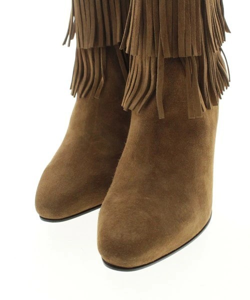 SAINT LAURENT PARIS Short Boots Khaki EU35 21.5cm Box