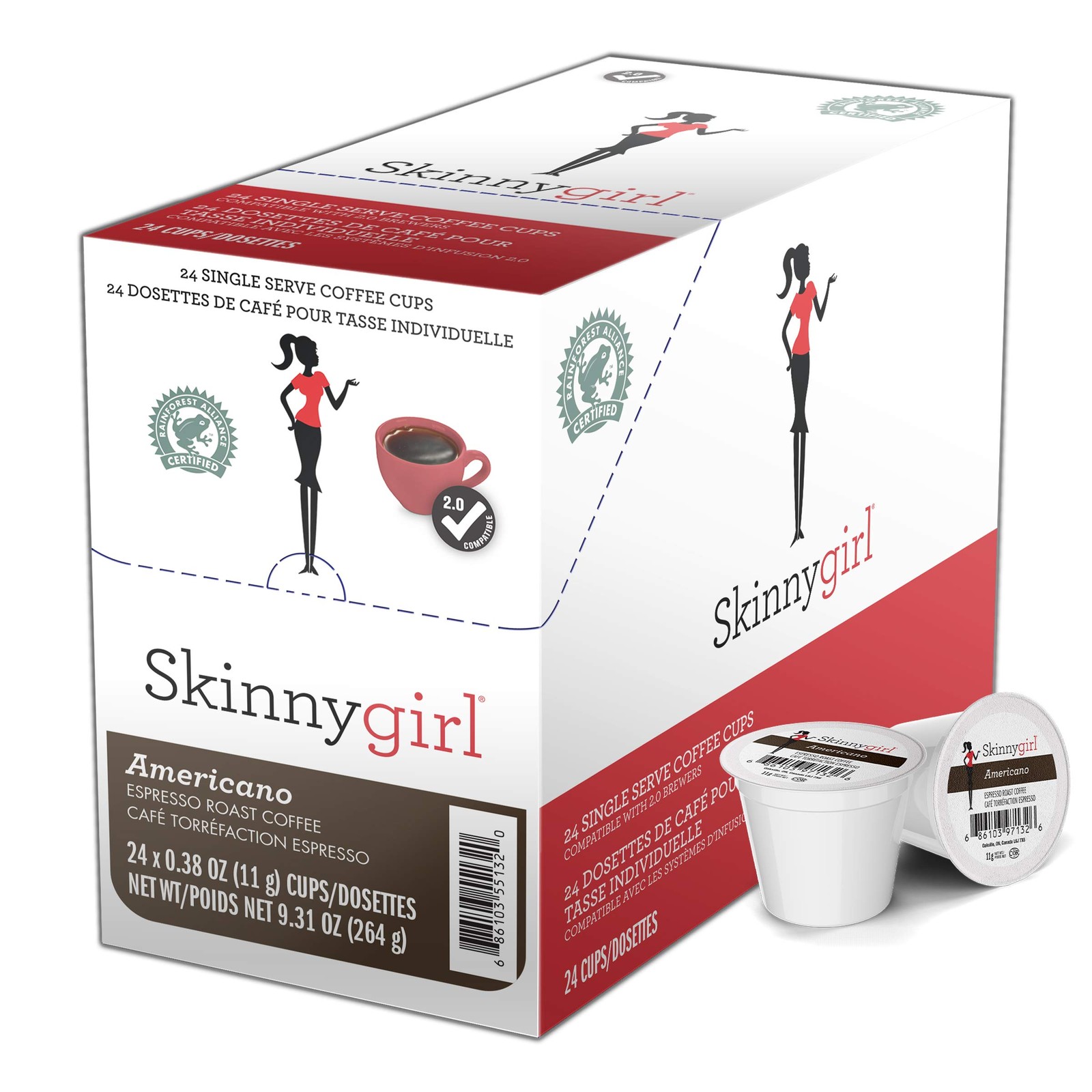 Coffee Pods, Americano, Espresso Roast Coffee in Single Serv