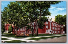 Postcard Niles Michigan High School