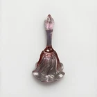 Beautiful Vintage Fenton Bell Rose Pink Optic Swirl Ruffle Edge Pattern 7"