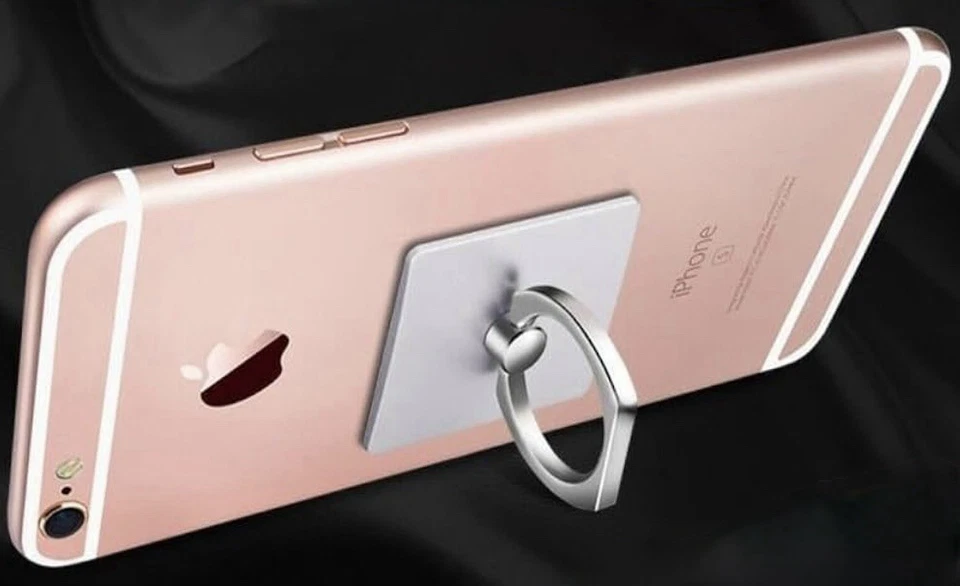 Soporte para anillo de teléfono, montaje de agarre para teléfono celular, rotación de 360 grados (plateado) Foto 2 de 2