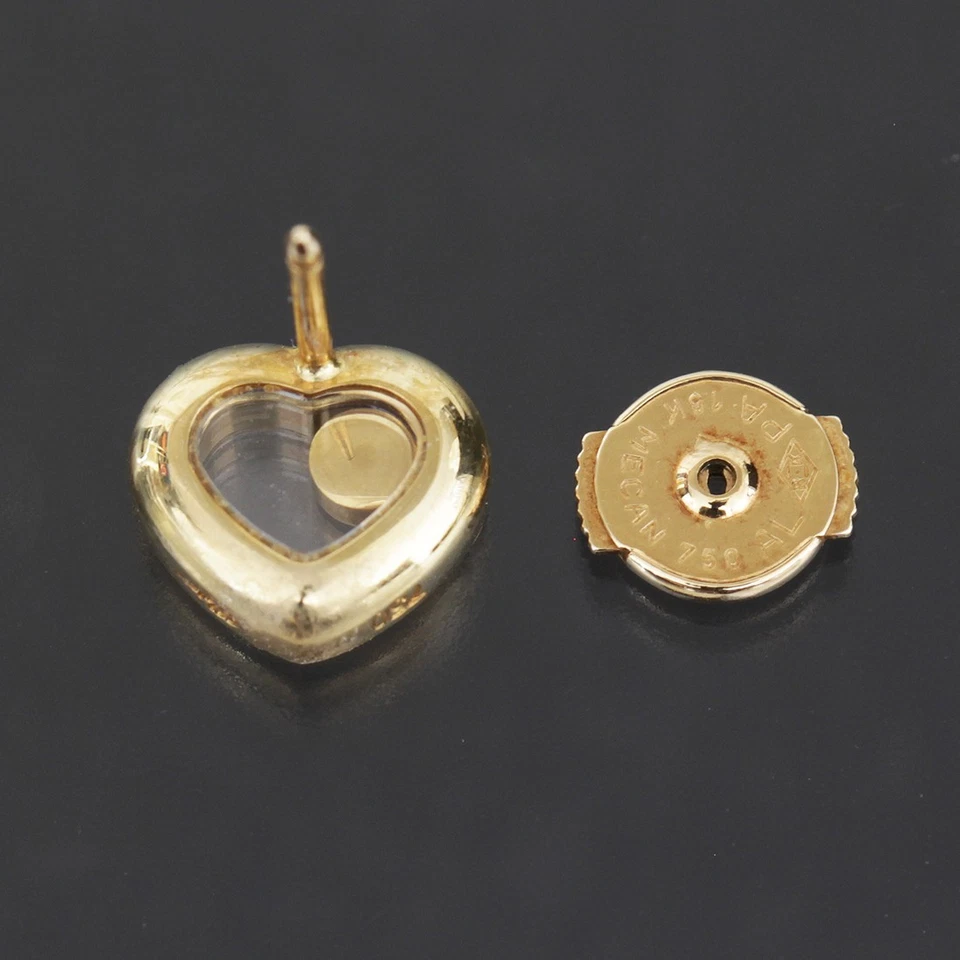 Chopard Happy Diamond Earring K18YG Single Ear Refurbished Moving Heart 6362A - Image 3 of 4