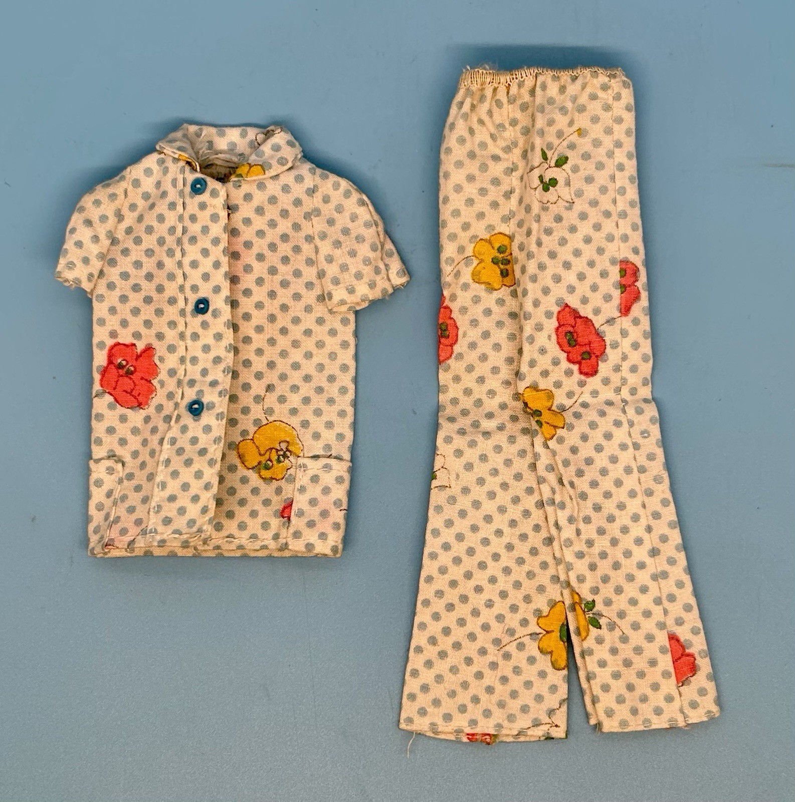 Vintage Francie Barbie Sleepy Time Gal Outfit #3364 1972 Pajamas Set