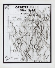 Apollo 12 Lunar Orbiter 3 Moon Site S-14 Map RARE 1967 - Original NASA Photo