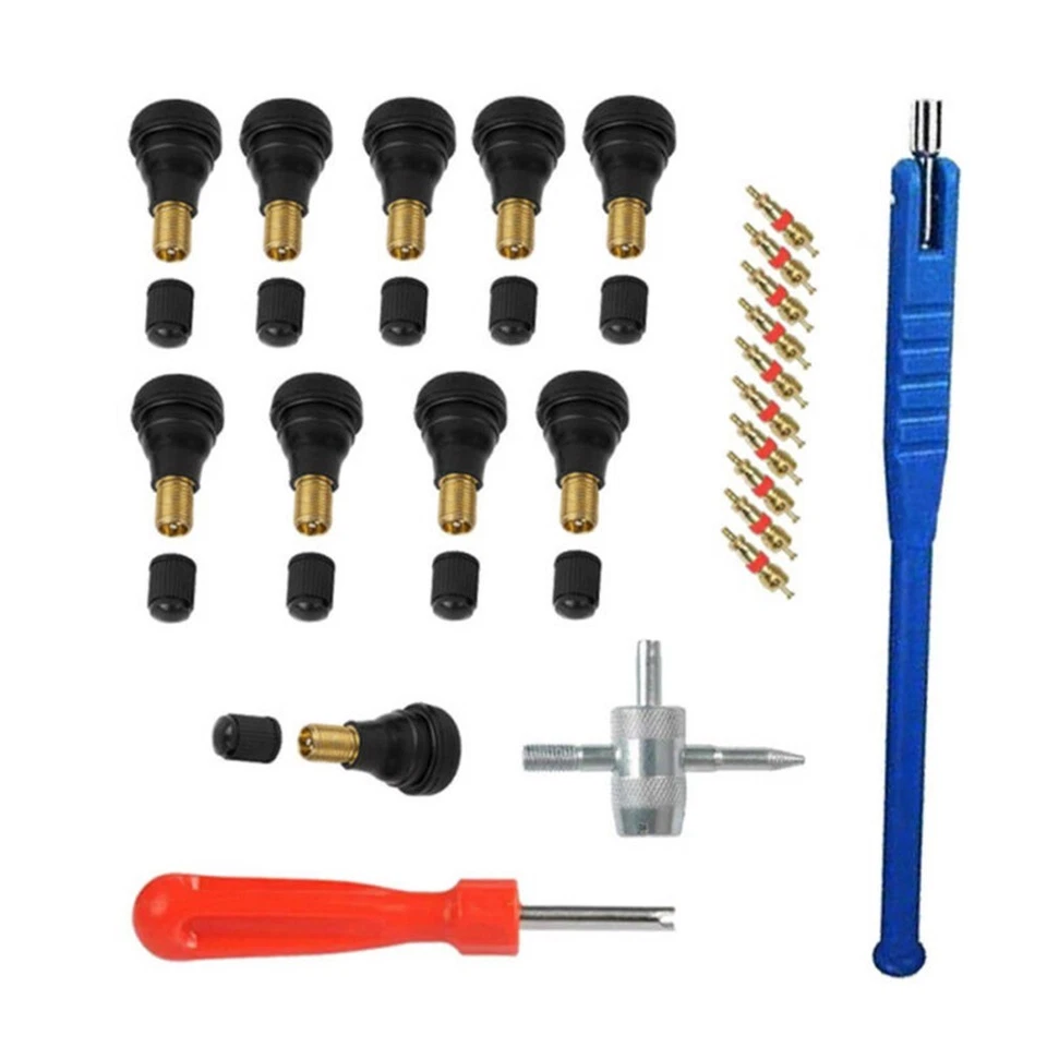 4 Way Tire Repair Tool Kit +Stem Puller Valve Core Brand New High Quality - Image 2 of 4