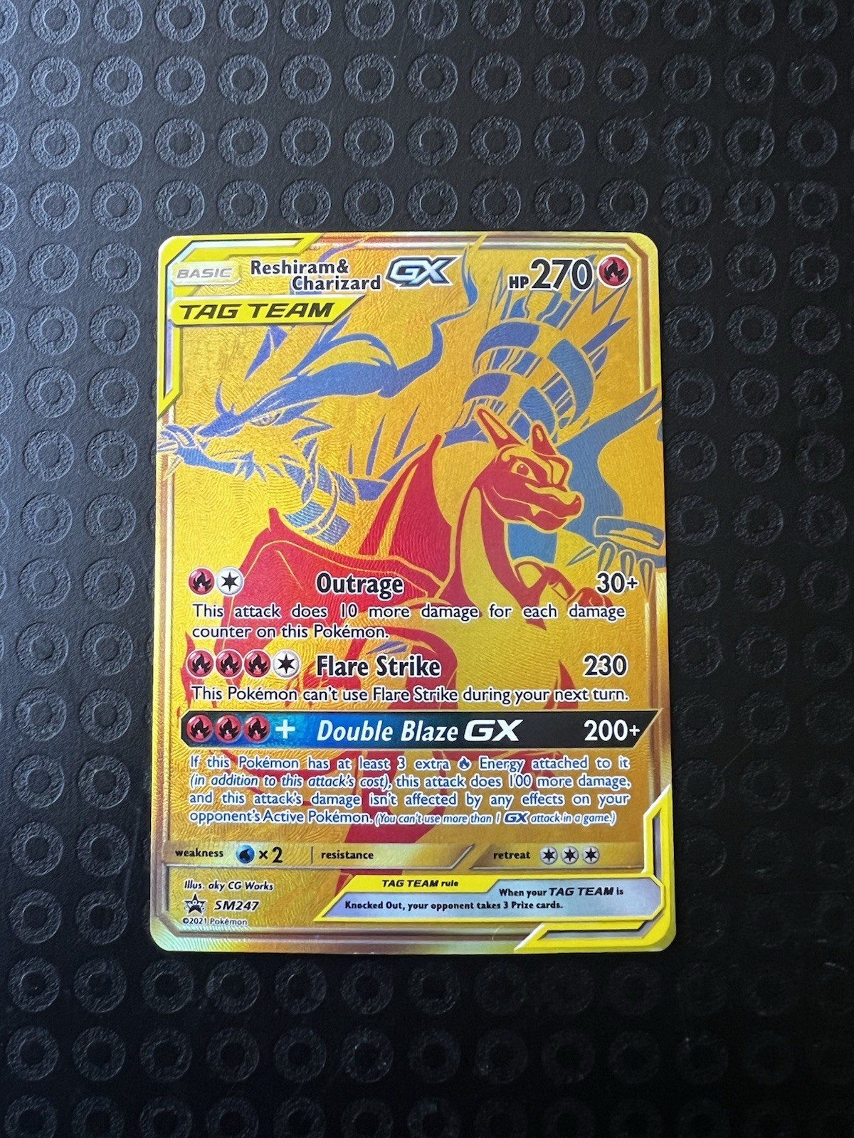 Reshiram & Charizard GX SM247: Pokemon SM Promo Card — FREE SHIP