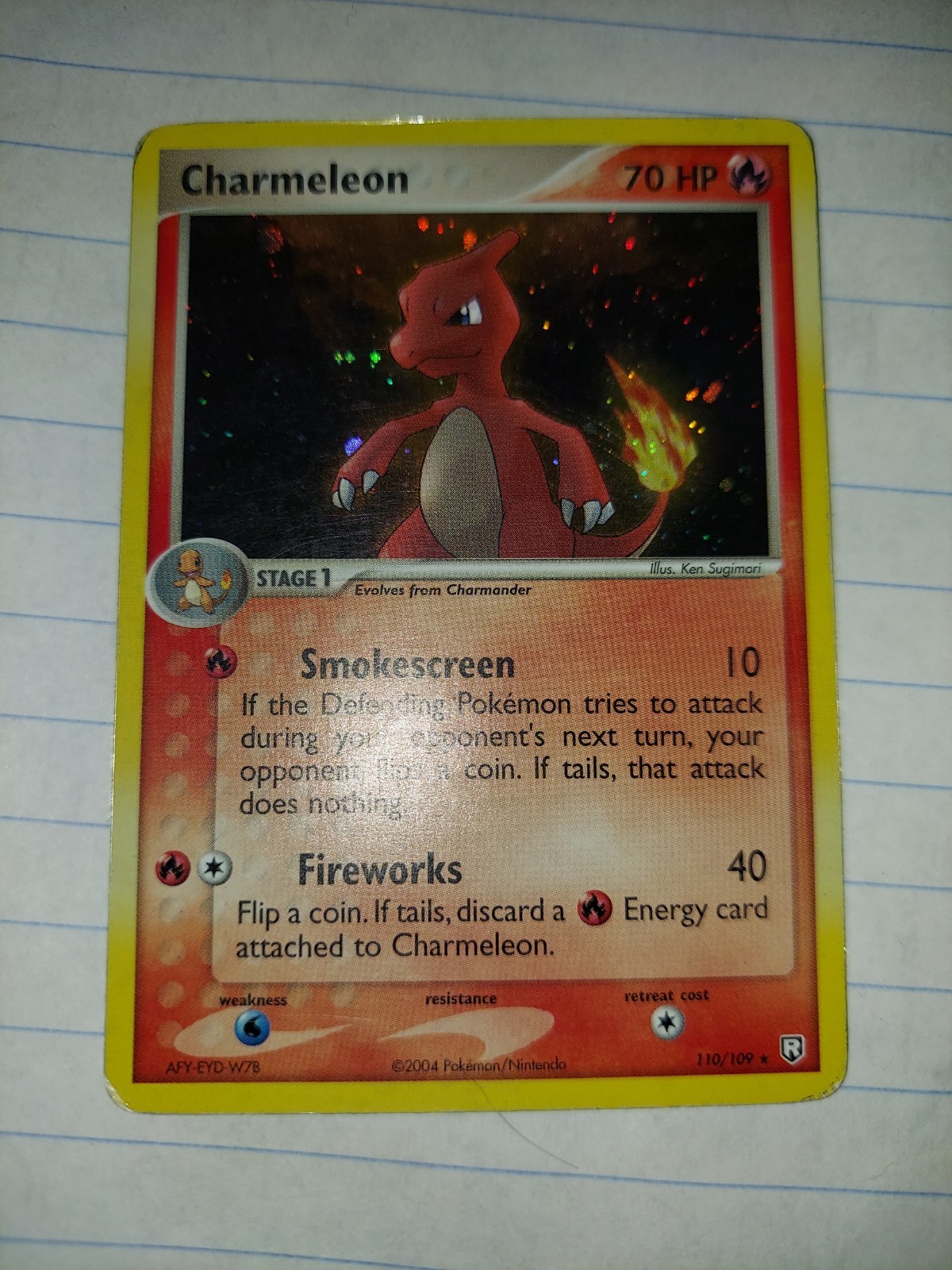 Charmeleon Team Rocket Returns Pokemon Card 110/109 Secret Rare Holo