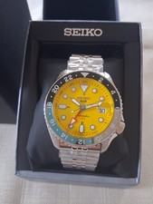 Seiko 5 Sports SSK017 Automatic Watch Yellow GMT, American Market Edition
