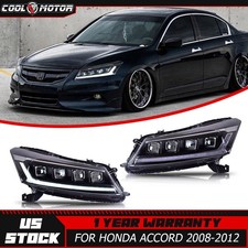 LED Headlights for Honda Accord 2008-2012 Sedan Sequential Animation Front Lamps