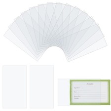 100 Pack Recipe Cards Sleeves 3 X 5" Plastic Recipe Cards Protectors Small Re...