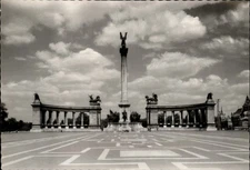 RPPC Millennium Monument Budapest Hungary vintage postcard b722