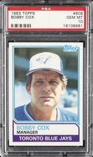 1983 TOPPS #606 BOBBY COX PSA 10