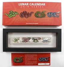 2013 Australia Year Of The Snake 4-coin 1oz Silver Proof Set W/ Ogp & Coa