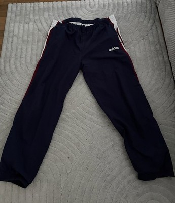 adidas Herren Trainingshose Blau Gr. XL 3-Streifen Polyester