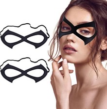 2PCS Cat Woman Masks, Black Eye Mask, Leather Masquerade Half Face Mask...