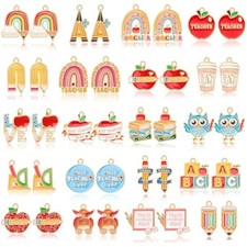 MARFOREVER Teacher Charms, 40Pcs/20 Pairs Student School Charms for Je