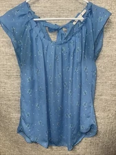 Women’s LC Lauren Conrad Light Blue Blouse Tie Back Size Sm