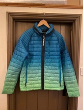 Image of Superdry Power Fade Jacket. Blue Green Ombré. UK Large. RRP £114!
