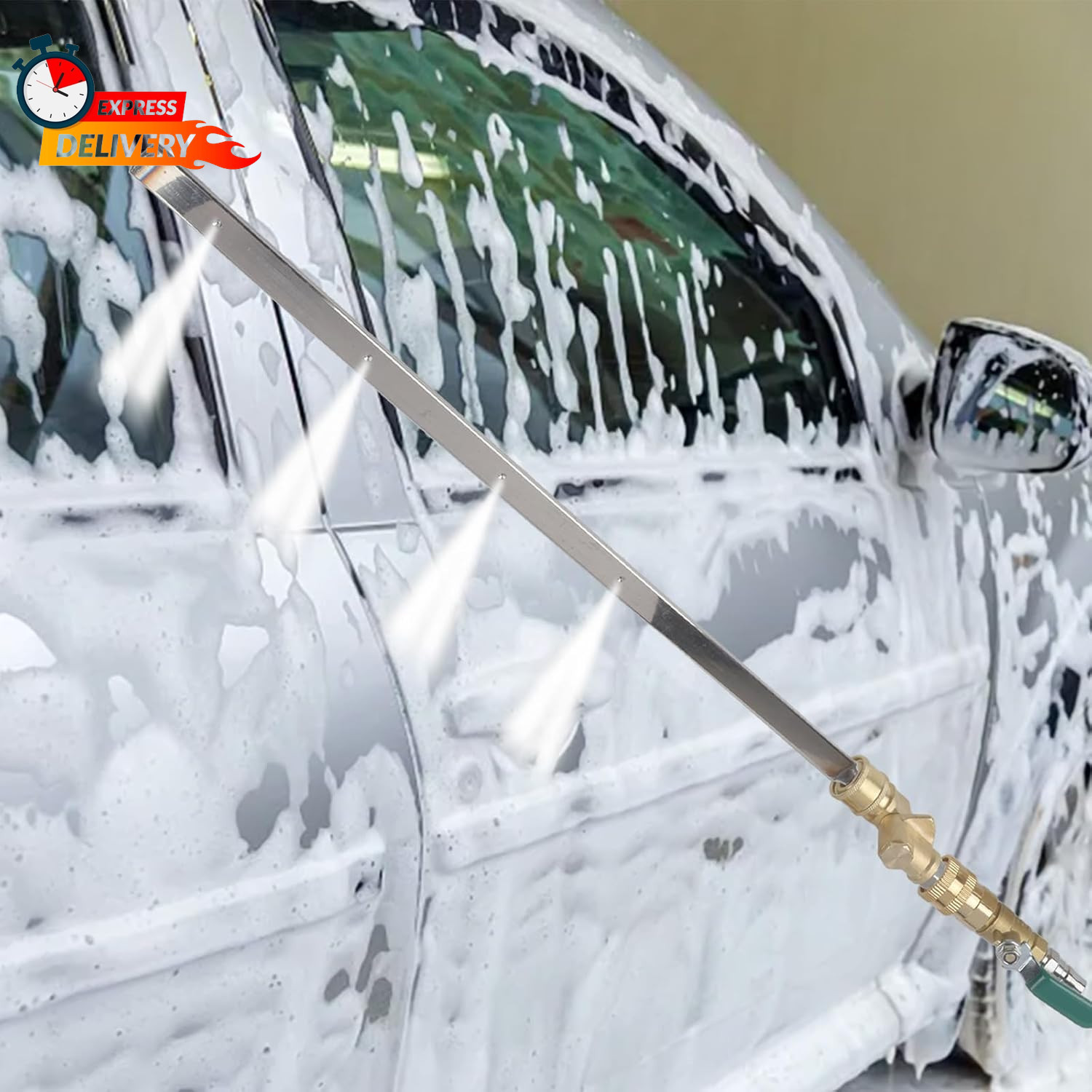 Portable Pressure Radiator Cleaning Wand,2025 New Car Radiator Cleaning Tool,24'