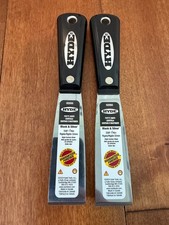 Hyde 02050 Putty Knife Stiff 1-1/4" Carbon Steel Black & Silver ( 2 Pack )