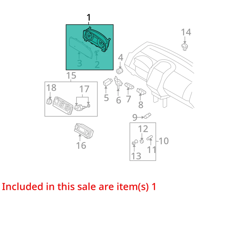 Ford Edge 2010 velocímetro racimo amarillo (MPH) | ID AT4T-10849-CA Foto 4 de 4