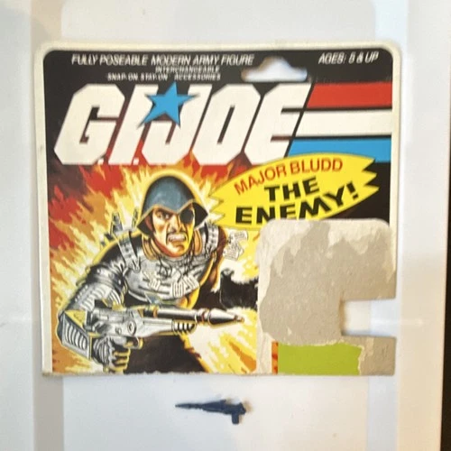 GI Joe 1983 Major Bludd CARDBACK and Gun