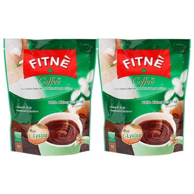 Fitne Coffee 3in1 Instant Coffee White Kidney Bean Extract 2x150g Kaffeemix