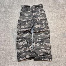 Columbia Ski Pants Kids Small 8 Black Camo Print Insulated Winter Snow