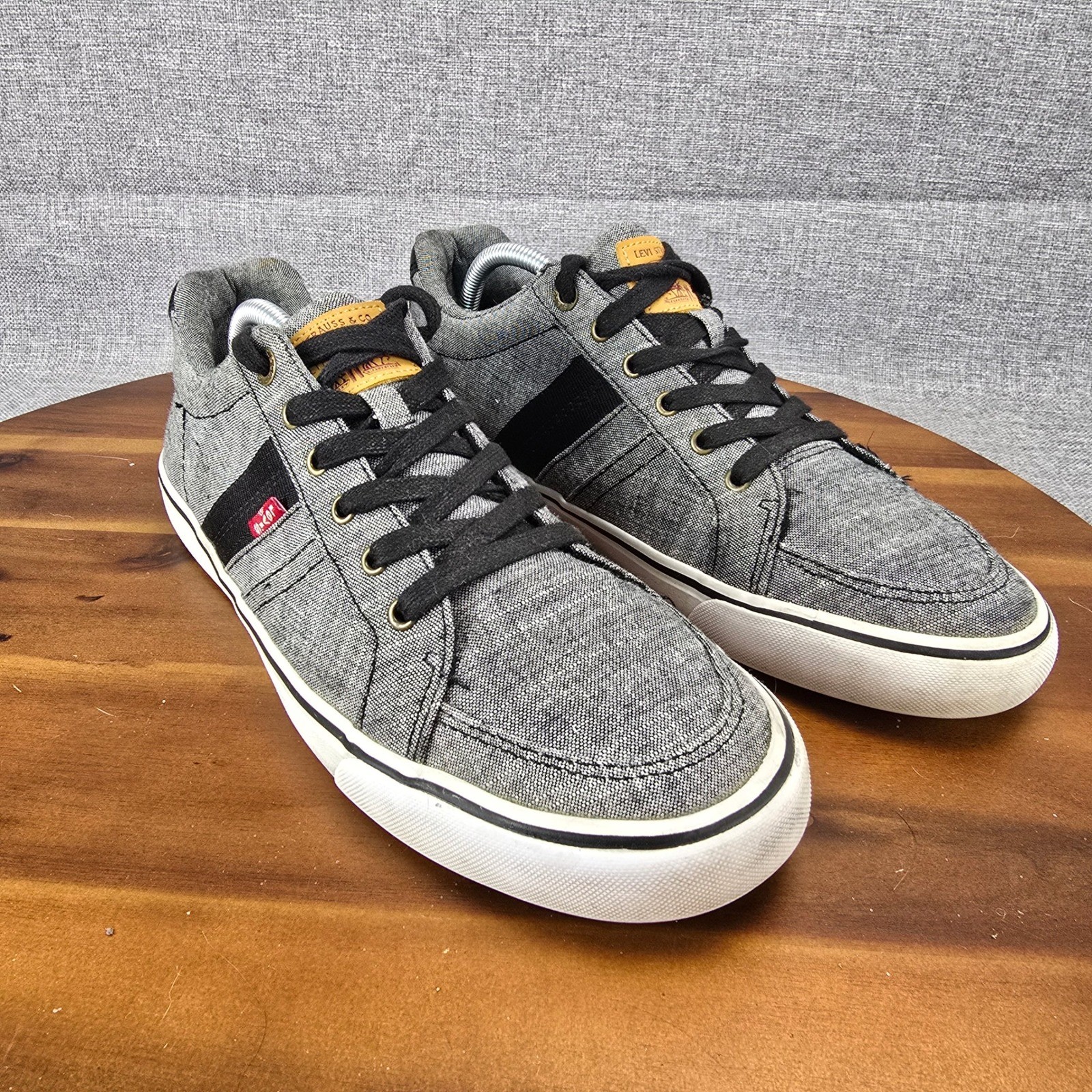 Levi Strauss Co Mens Sneakers Gray Canvas Lace Up Low Top Shoes Size 10 thumbnail 14
